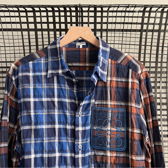 Loewe anagram plaid button down shirt - Picture 3 of 12